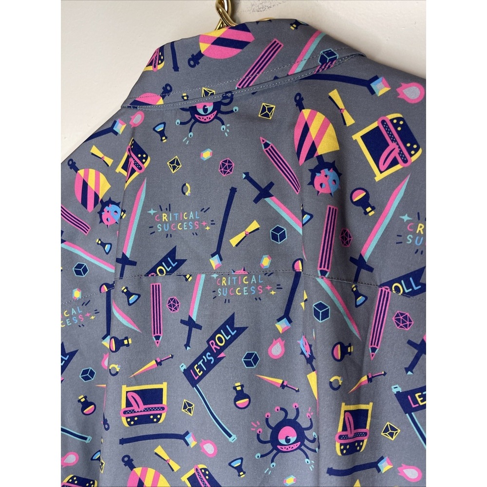 RSVLTS Dungeons & Dragons "Let's Roll" Button-Up Shirt Men's Size 2XL Rare - Picture 6 of 9